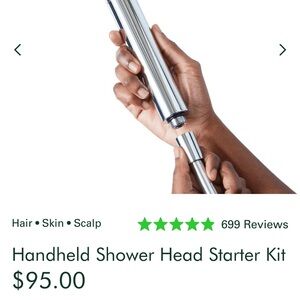 Vitaclean Silver Handheld Shower Head Starter Kit